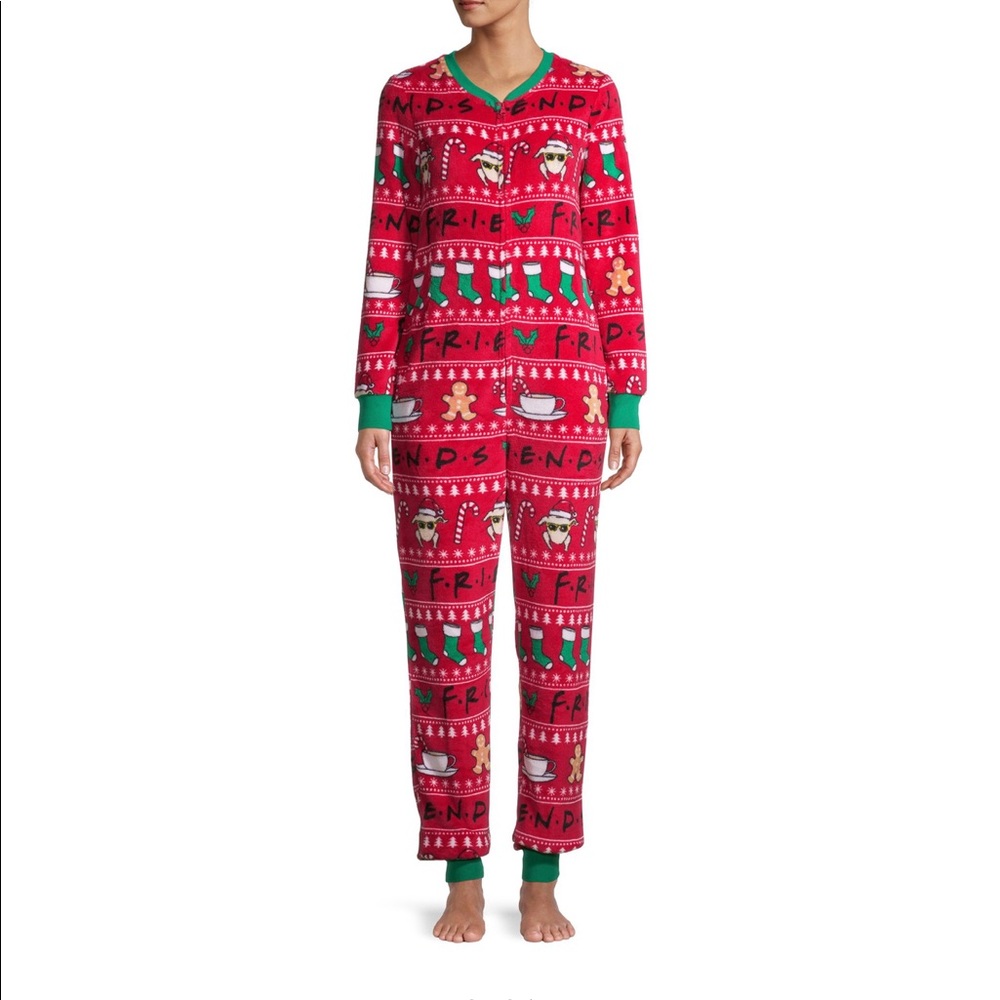 Friends Pajamas One Piece Christmas Holiday Pjs